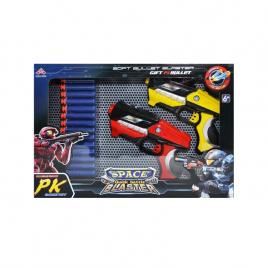 Set arme - 2 pistoale blaster + 14 ventuze