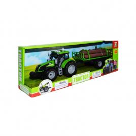 Tractor cu baterii + remorca cu lemne