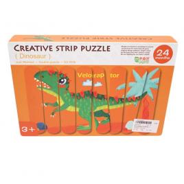 Puzzle betisoare din lemn dinozaur 32 piese