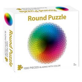 Puzzle carton in cutie roata culorilor 1000 piese