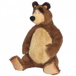 Jucarie de plus masha and the bear, bear sezand 25 cm