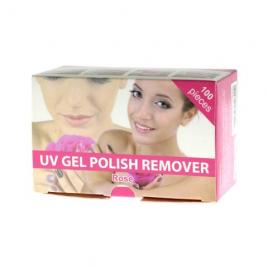 Pliculete cu soak off remover, roza, 100 buc