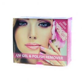 Pliculete cu soak off remover, roza, 200 buc