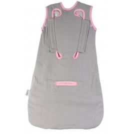 Sac de dormit multifunctional grey pink elephant travel 18-36 luni 2.5 tog