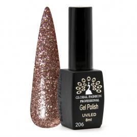 Oja semipermanenta BLACK ELITE, Global Fashion 8 ml, 206