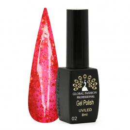 Oja semipermanenta Shine Spectrum Red, 8 ml 02