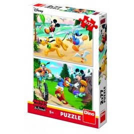 Puzzle 2 in 1 - mickey campionul - 77 piese