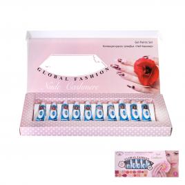 Set  10 gel vopsea in tub, Nude Cashmere, Global Fashion, 5 gr, Multicolor