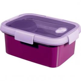 Cutie/caserola alimente, plastic, etansa, violet, 1.2 l, 20x15x9 cm, curver