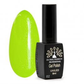 Oja semipermanenta, Global Fashion, Disco Summer, 8 ml, Verde 02