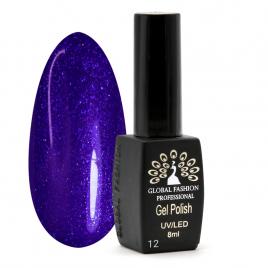 Oja semipermanenta, Global Fashion, Disco Summer, 8 ml, Violet 12