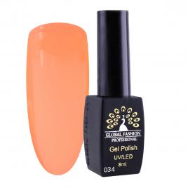 Oja semipermanenta, Global Fashion, London, 8 ml, Portocaliu 34