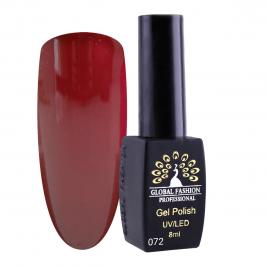 Oja semipermanenta, Global Fashion, London, 8 ml, Rosu bordo 72