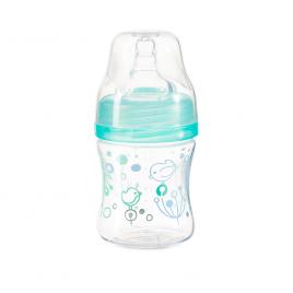 Biberon gat larg plastic 120 ml pasari albastru 402 _01
