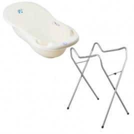 Set cadita 102 cm + suport universal metalic pk galben pal