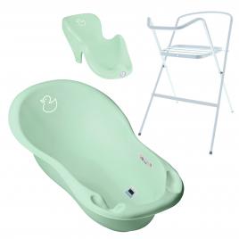 Set cadita duck verde 86 cm + suport metalic + suport anatomic cadita