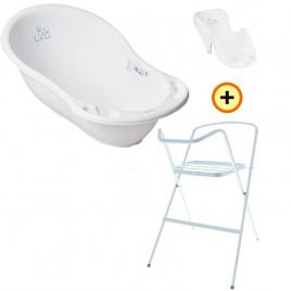 Set cadita iepuras alb kr 86 cm + suport metalic + suport anatomic cadita