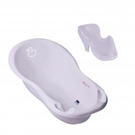 Set cadita copii duck lila 86 cm cu senzor de temperatura + suport anatomic cadita