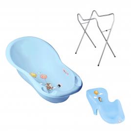 Set pachet cadita forest fairytail 102 cm albastru + suport anatomic si suport universal