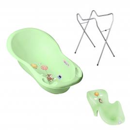 Set pachet cadita forest fairytail 102 cm verde+ suport anatomic si suport universal