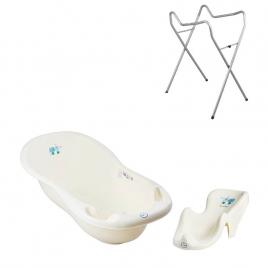 Set pachet cadita galben pal pk 102 cm + suport anatomic si suport universal