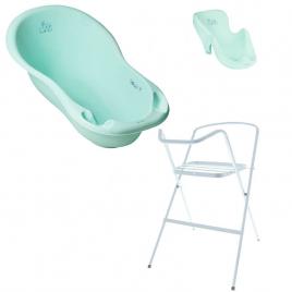 Set pachet cadita menta bunny + suport anatomic si suport metalic 102 cm