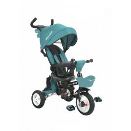 Tricicleta beberoyal milano trike 510 tc turcoaz copii, pliabila, reglabil, reversibil, copertina, maner parental
