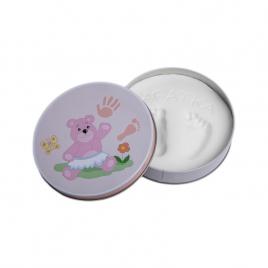 Baby handprint - mulaj amprente in cutie cadou dream box, roz