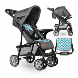 Lionelo - carucior sport emma plus, cu tavita, 2 suporturi pentru pahar, geanta accesorii, blue scandi