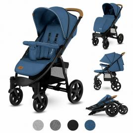 Lionelo - carucior sport annet plus, de la nastere, cu accesorii, 0 - 22 kg, albastru denim