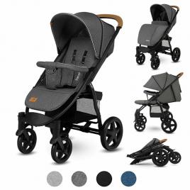 Lionelo - carucior sport annet plus, de la nastere, cu accesorii, 0 - 22 kg, gri caramel