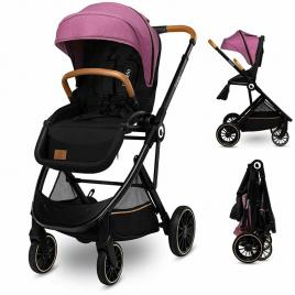 Lionelo - carucior sport riya, de la nastere, cu accesorii, cu sezut reversibil, 0- 15 kg, roz/violet