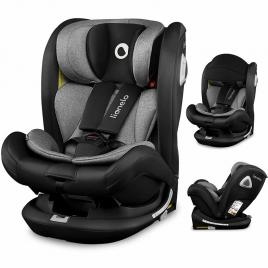 Lionelo - scaun auto bastiaan rwf pozitie de somn, protectie laterala, rotire 360 grade, 0-36 kg, cu isofix si centura top tether, negru