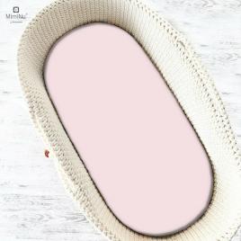 Miminu - cearceaf cu elastic pentru landou, 80x35 cm, din jerseu, pink