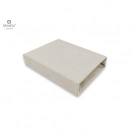 Miminu - cearceaf cu elastic pentru patut 120x60 cm, din bumbac, colectia royal, beige