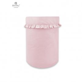 Miminu - cos rotund pentru depozitare jucarii, din bumbac, 50x35 cm, colectia royal, powder pink