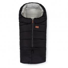 Petite&mars - sac de iarna pentru carucior, landou sau scaun auto jibot, 100x48 cm, impermeabil, cu elemente reflectorizante, extensibil, 3 in 1, black