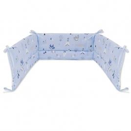 Qmini - aparatoare pentru patut 120x60 cm, din bumbac, indian blue