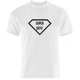 Tricou Alb, Barbati, Tricou Super Sefu ,M