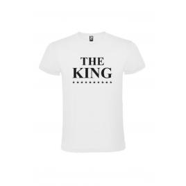 Tricou barbati The King alb/negru, XL