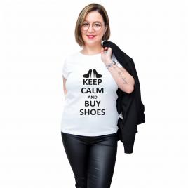 Tricou dama, alb, Buy shoes, L