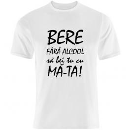 Tricou Alb, Barbati, Bere fara alcool,L