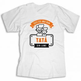 Tricou Alb, Barbati, Cel mai bun tata, Alb,L