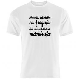 Tricou Alb, Barbati, Eram tanar ca fraguta,L