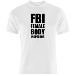 Tricou Alb, Barbati, FBI,L