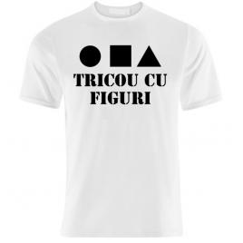 Tricou Alb, Barbati, Tricou cu figuri,M