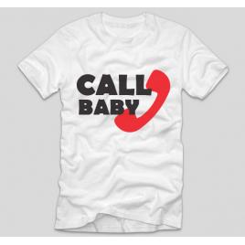 Tricou Alb, Barbati,Call baby ,L