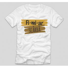 Tricou Alb, Barbati,Fi-mi-ar scarba ,L