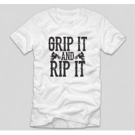 Tricou Alb, Barbati,Grip it and reap it ,L