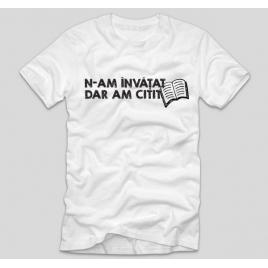 Tricou Alb, Barbati,N-am invatat dar am citit,L